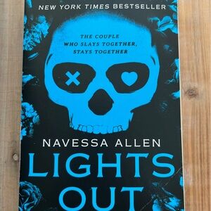 'Lights Out' Book Cover in Black and Blue
